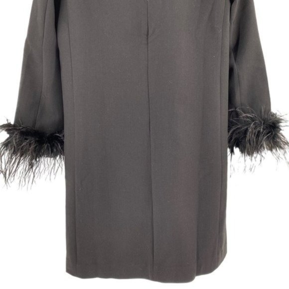 Tuckernuck NEW Black Feather Mod Ellie Long Sleeve Mini Cocktail Dress Size M - Picture 12 of 14